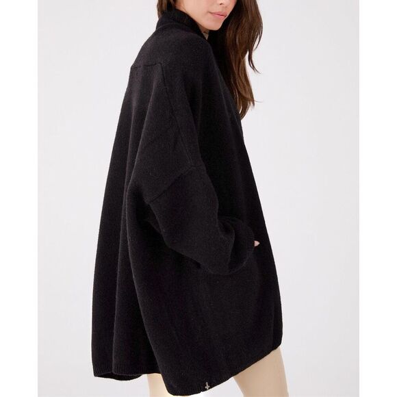 Beryll 100% Cashmere Oversized Open Front Cardigan in Black Women’s Medium - Picture 1 of 12